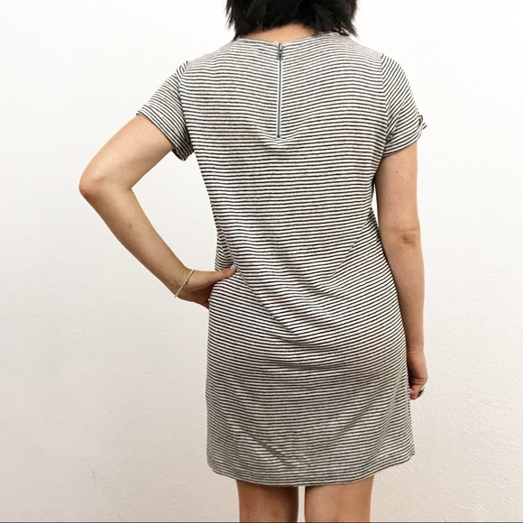 Alice + Olivia XS Black & White Stripe Linen Mini Dress EUC - Picture 5 of 7